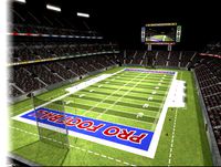 Football Open End Zone Stadium Scene