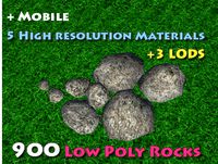 900 "Rocks &amp; Stones" Pack for RPG/RTS