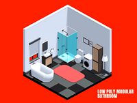 Low Poly Modular Bathroom