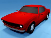 Sport car low-poly