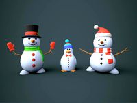 Snowmen Stylized