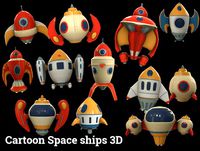 Cartoon space ships
