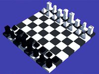 Low-poly chess and checkers