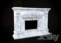 Classic marble fireplace