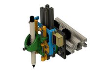 Z-axis servo/Stepper motor Pen Plotter mount for V-Slot by GeoDave