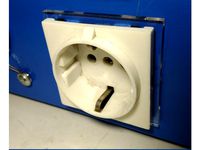 Lasercut spacer for 39.44 mm x 43.94 mm Type F power outlets by martonmiklos