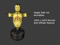 Medieval Training Dummy With Hit Animation