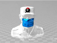 fidel castro with mask and che guevara hat by Syzguru11