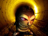 Alien Demon Worm 3D Model