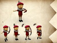 Animated Archer Toon Character