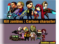 Kill zombies : Cartoon character