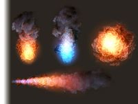 Fire, Smoke, Explosion and Flamethrower sequence particles