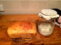 Fabric lid for wire clip glass jar for Sourdough starter culture by chrisoutdoor