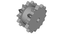Doppel-Kettenräder ZRE, Teilung 1' x 17,02 mm