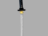 Samurai Sword 3D Model