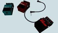 Guitar Effects Pedals with Patch Cables