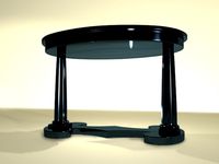 Biedermeier black table 3D Model