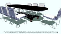 TABLE & 8 CHAIRS YOU CHOOSE CUSHIONS COLOR BY JOHN A WEICK RA