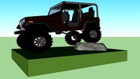 tj jeep on rock