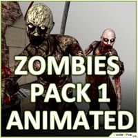 Male Zombies Collection 3D Model
