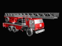 Kamaz extension ladder AL50 3D Model