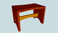 RRCC Little Bench with houndstooth dovetails