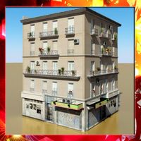Photorealistic Low Poly Building 17 3D Model
