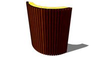 Curved Slat Absorber