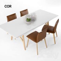 Jalis Chair, Jalis dining table, COR