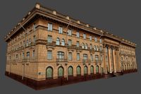 Soviet Hotel Set of 5 Buildings 3D Model