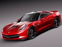 Chevrolet Corvette C7 Stingray Coupe 2014 3D Model