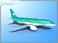 Falcon3D A319 Aer Lingus 3D Model