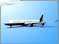 Falcon3D A340 600 Air Charter Intl 3D Model