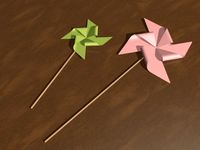 Paper pinwheel 3D Model
