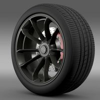 Porsche 911 GT3 2014 wheel 3D Model