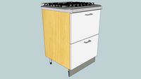 Portapentole 60cm con piano cottura