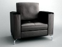 Casino II Leather Collection Armchair 3D Model