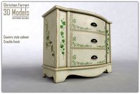 Cabinet Country Style 3D Model