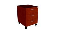 CAJONERA RODANTE 3 CAJONES CEREZO