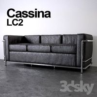 Triple sofa Cassina Le Corbusier LC2
