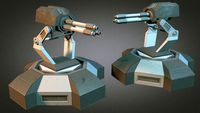 Machinegun Tower Scifi 3D Model