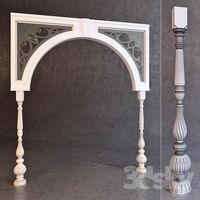 arched doorway with stained glass