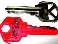 Customizable House / Padlock Key by Belfry
