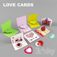 Set of love cards