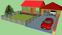 Maison avec garage.