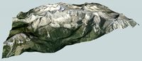 The Dachstein mountain range in Austria 3D Model