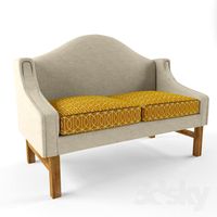 Sofa with curved back