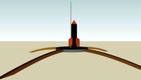Model Rocket with base