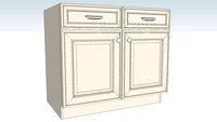 Base Double Door Double Drawer