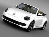 VW Beetle Turbo Cabrio 3D Model